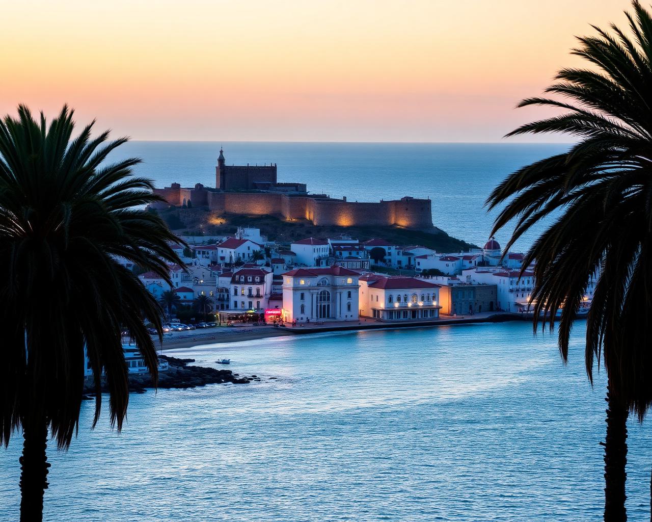 Médina d'Hammamet en bord de Méditerranée