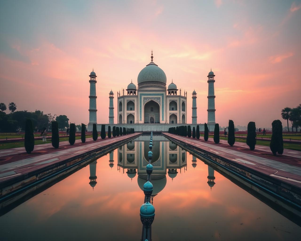 Taj Mahal au lever du soleil